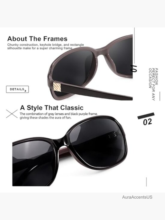 Polarized Square Wrap Sunglasses UV400 Protection for Women main image 3